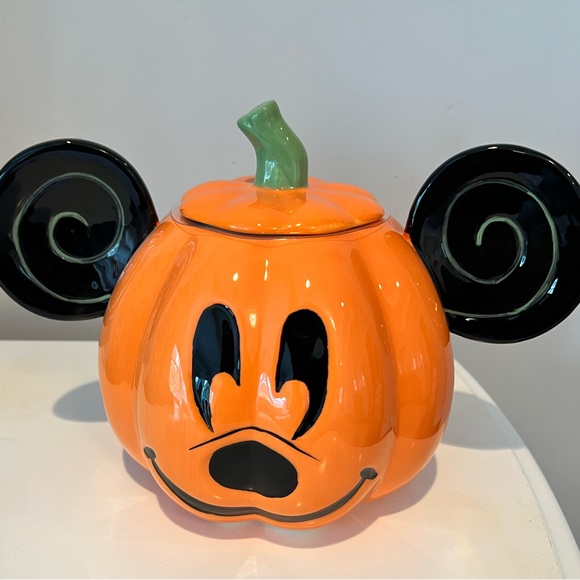 Disney Mickey Mouse Pumpkin Cookie Jar - Picture 2 of 4